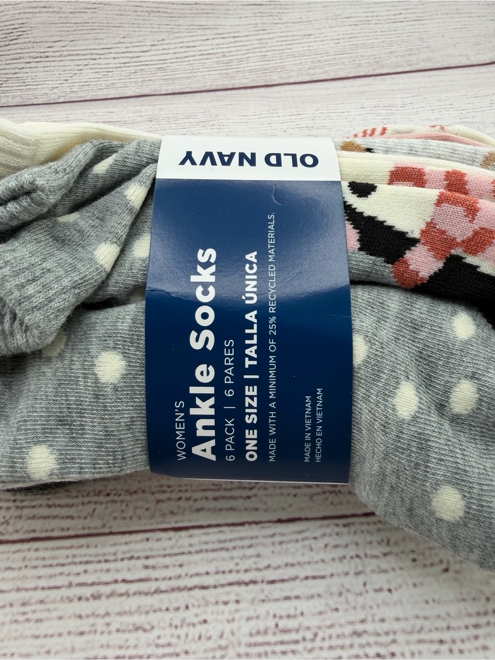 Old Navy Women's Ankle Socks - Gray Polka Dot (6 Pack)